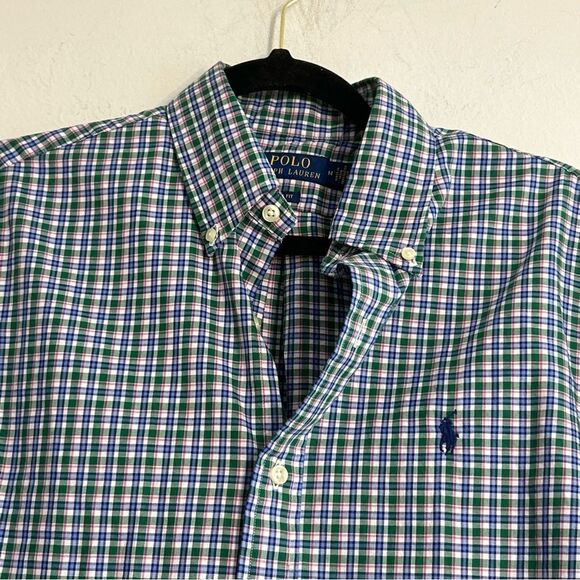 Polo Ralph Lauren Plaid Classic Fit Sport Button Down Shirt Size Medium - Picture 6 of 8